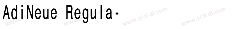 AdiNeue Regula字体转换